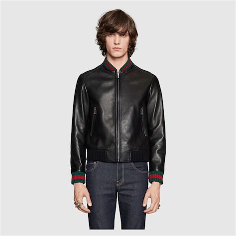 gucci heritage twill jacket|Gucci leather jackets for men.